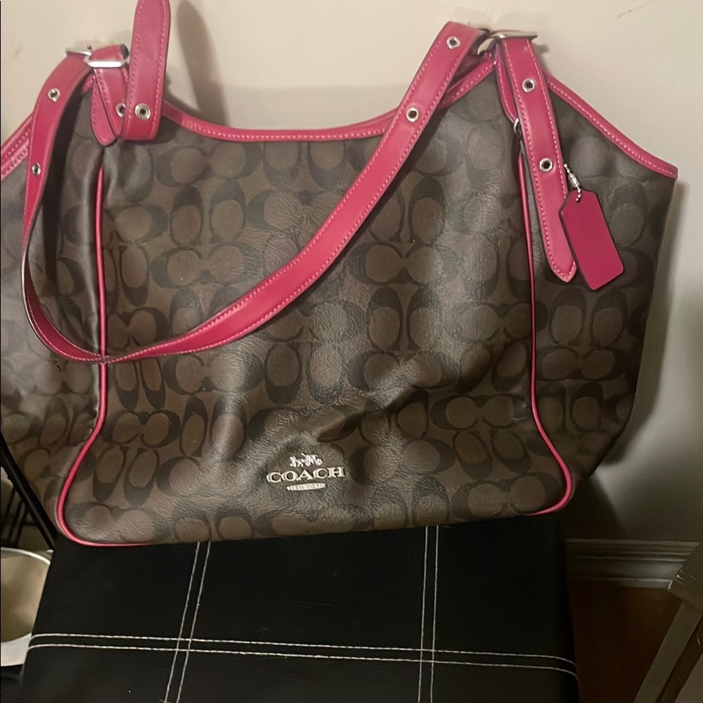 Coach Brown and Pink Women's Bag